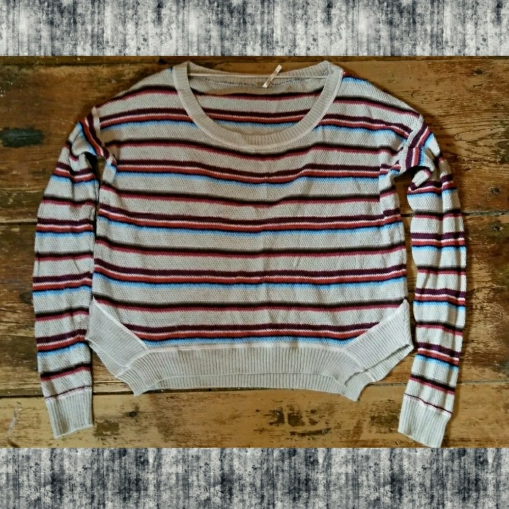 Free People FP BEACH road trip sweater Striped top - Picture 2 of 8